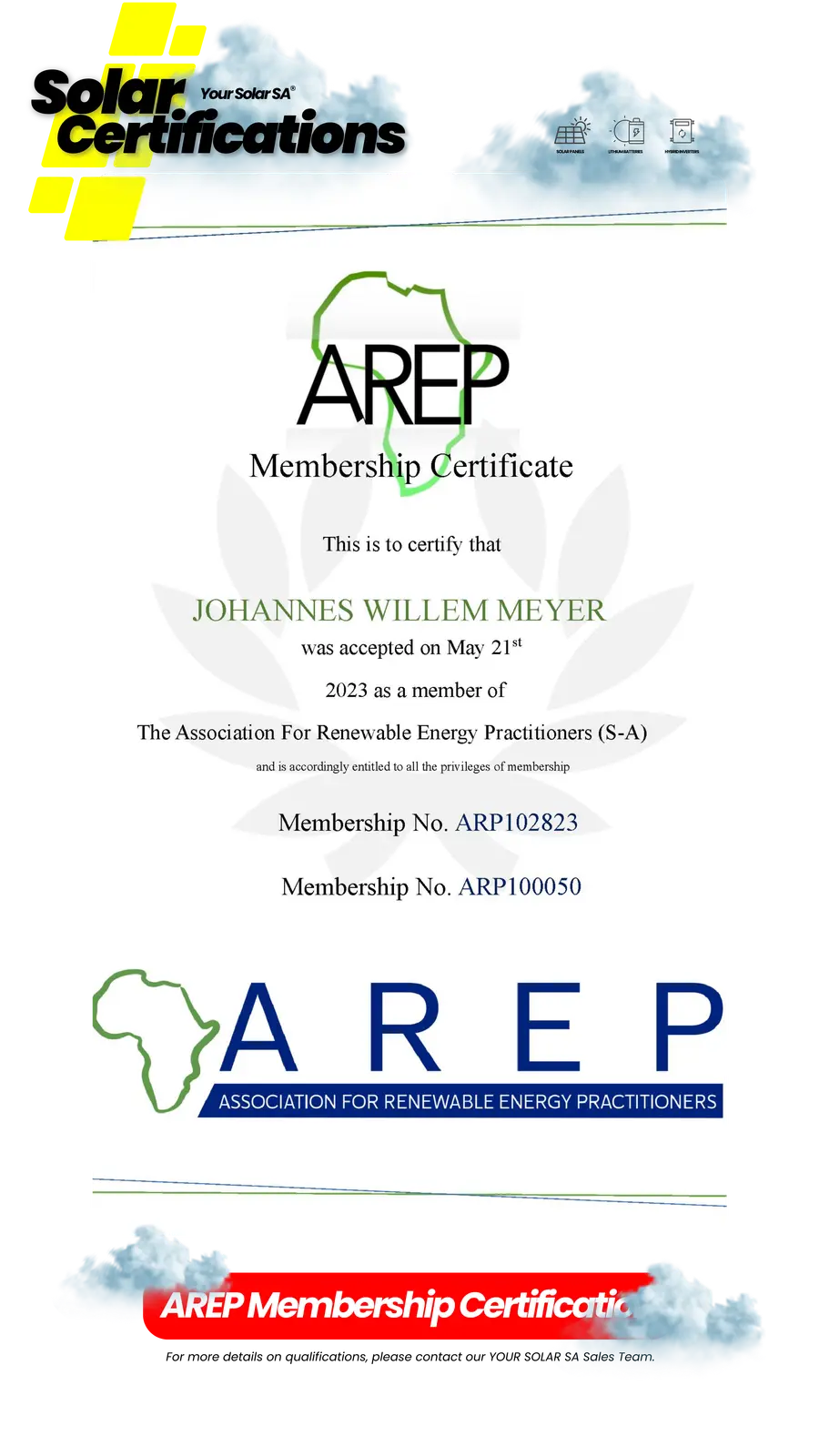 Accreditation certificate 2