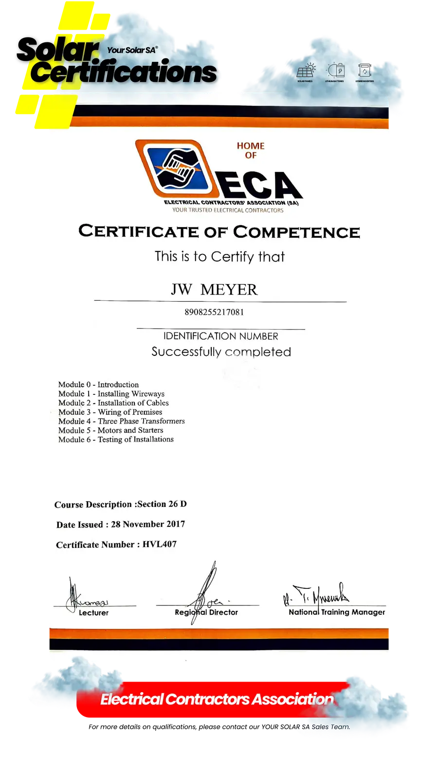 Accreditation certificate 3
