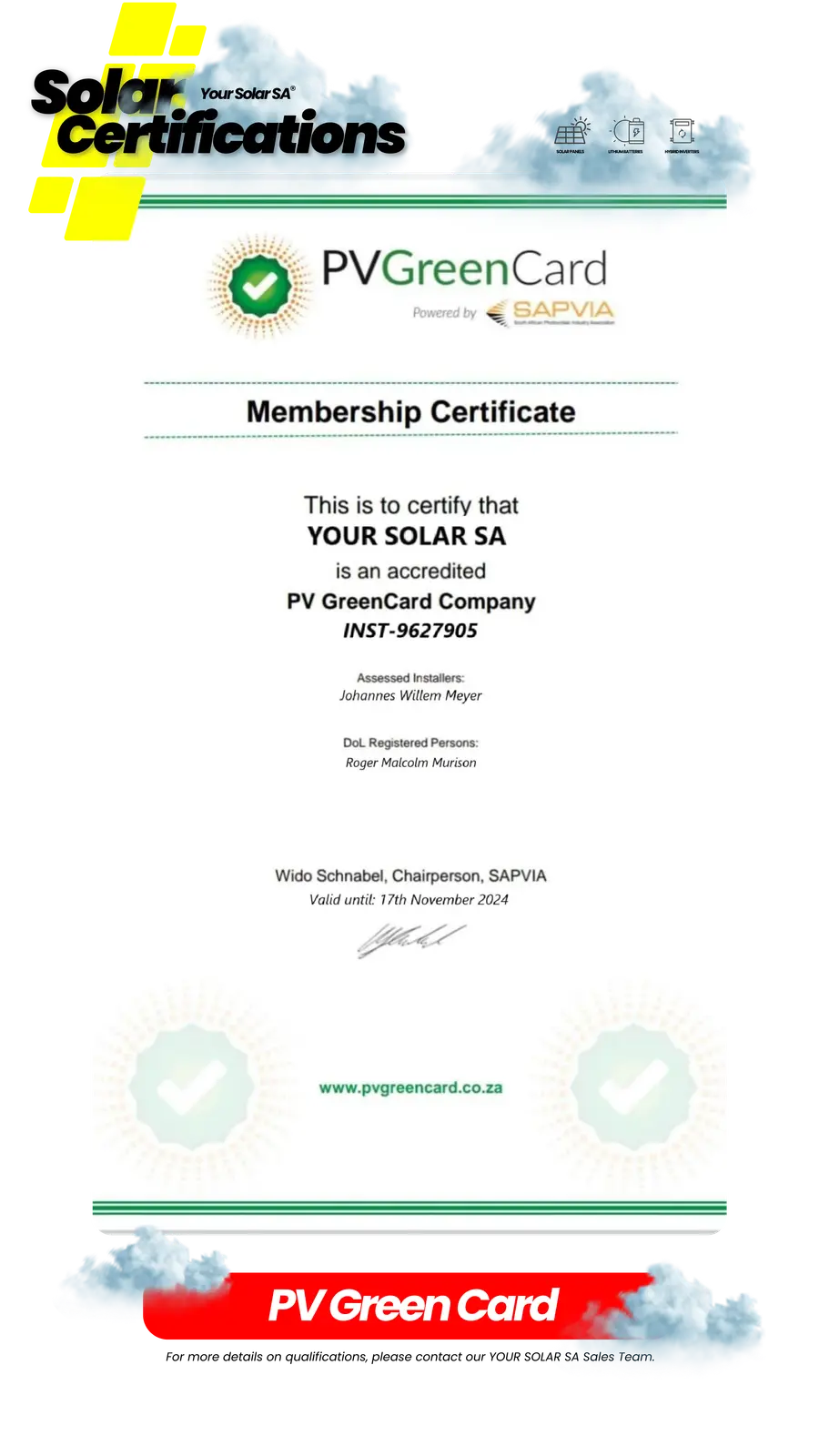 Accreditation certificate 7