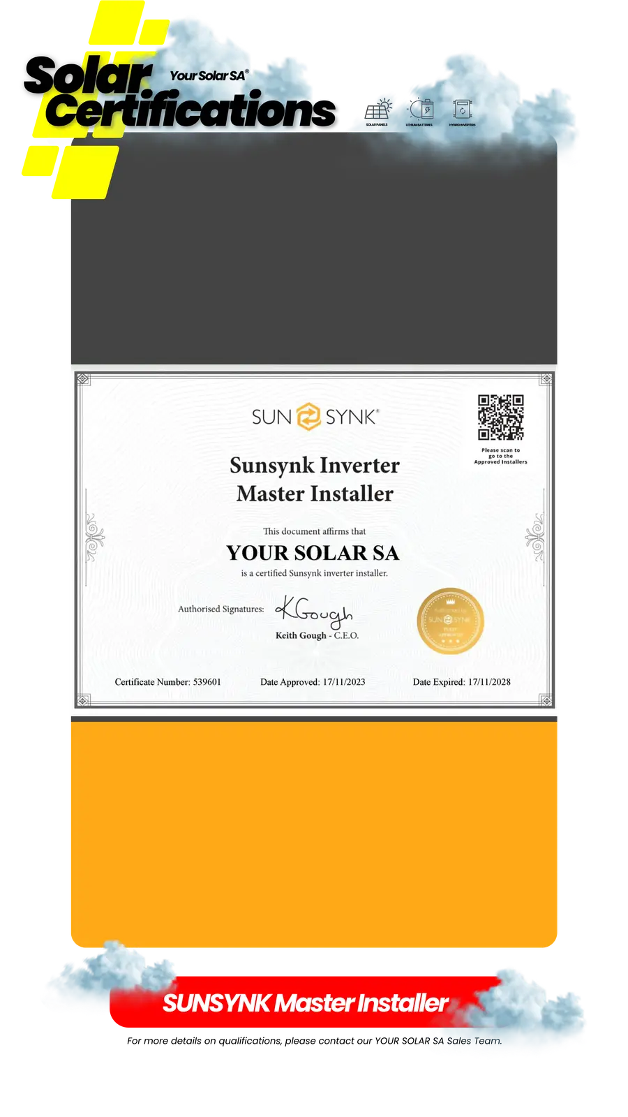 Accreditation certificate 8